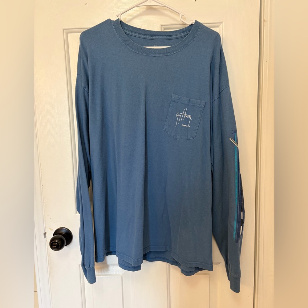 Long Sleeve Guy Harvey Pocket Tee